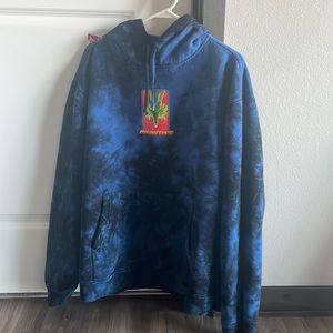 Blue primitive dragonball z hoodie, size large.